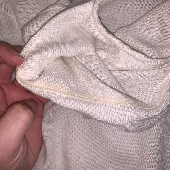 MISA Los Angeles Linen Blend Cold Shoulder Metal Rivet Eyelet Ruffle Blouse XS - Picture 6 of 15